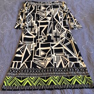 Tribal print shift dress